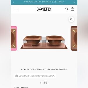 BONEFLY FlyFeeder silicone dog bowls bowls with acrylic holder and mat